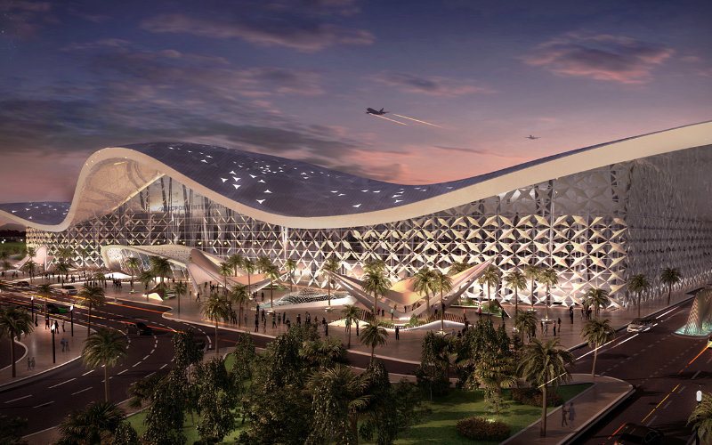 Morocco Rabat First Digital Waving Arch Roofing Airport Morocco Rabat First Digital Waving Arch Roofing Airport