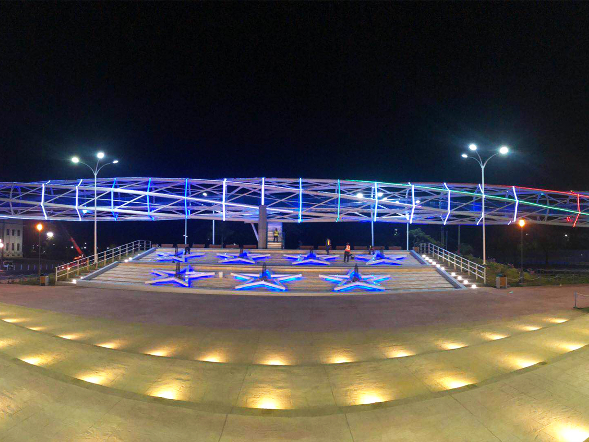 Structural Truss Steel Pedestrian Overpass Bridge